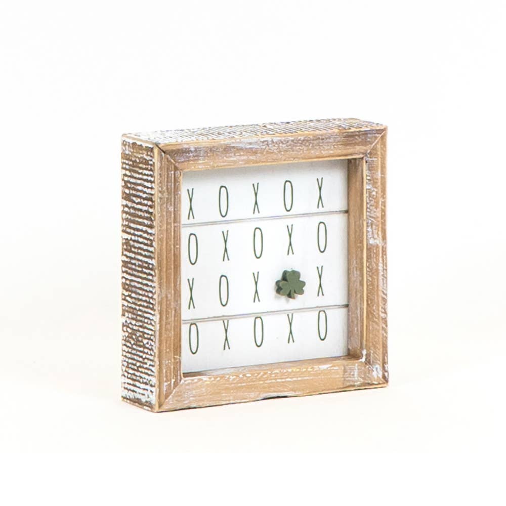 5x5 Reversible Wood Framed Sign - XOXO Valentine/St Patrick
