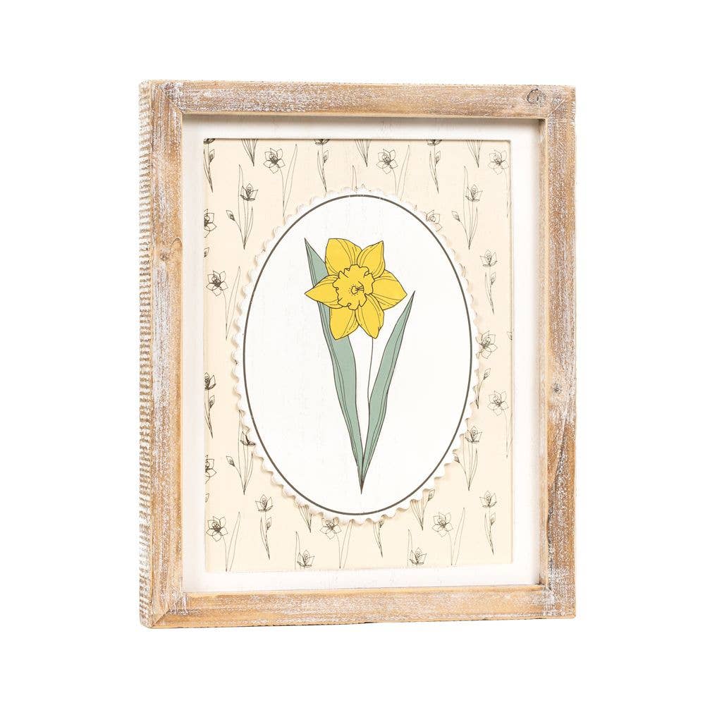 35010 - 10x12 wood sign DAFFODIL CHICK Easter Spring decor