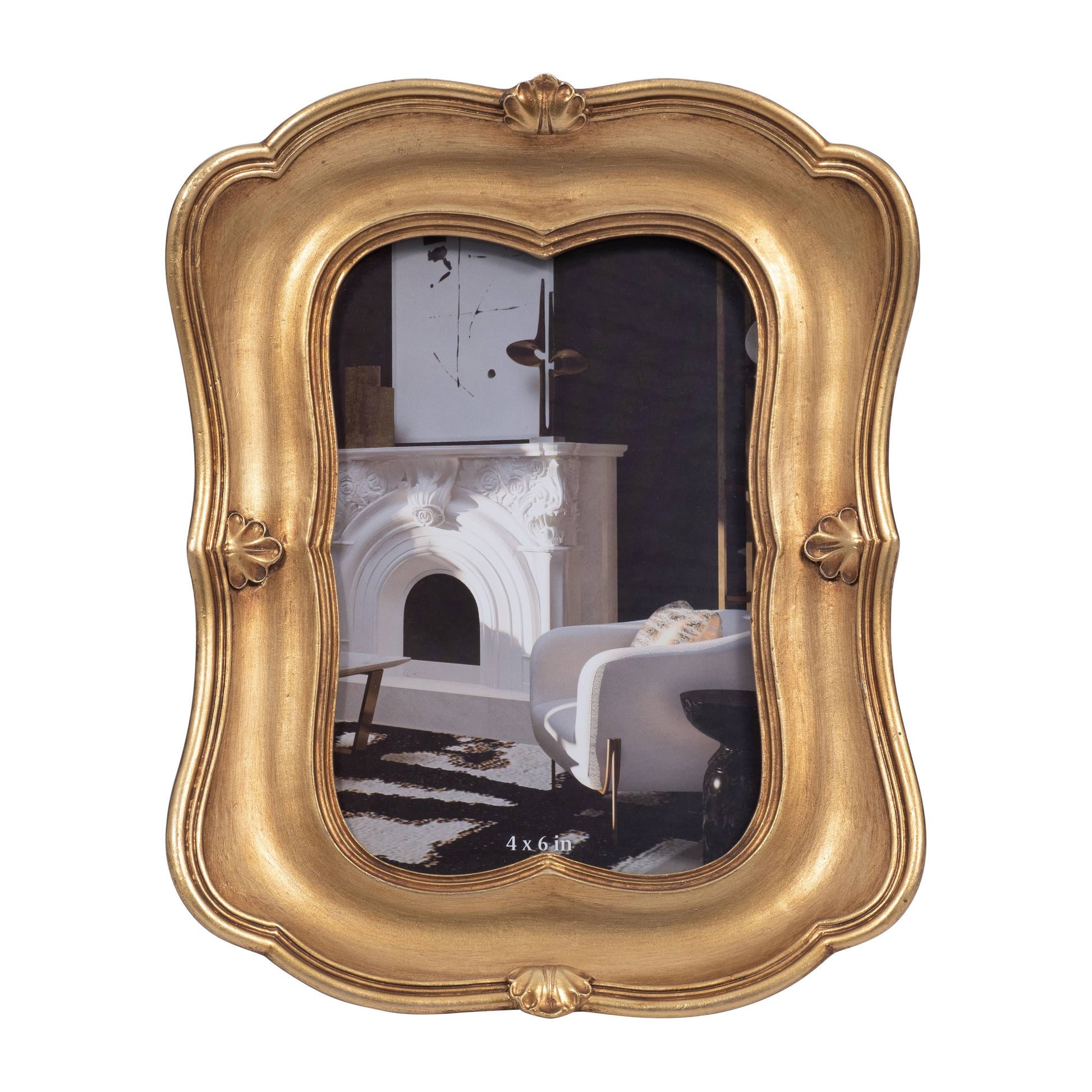 Photo Frame - Gold Resin Decorative Vintage, 4x6 in.