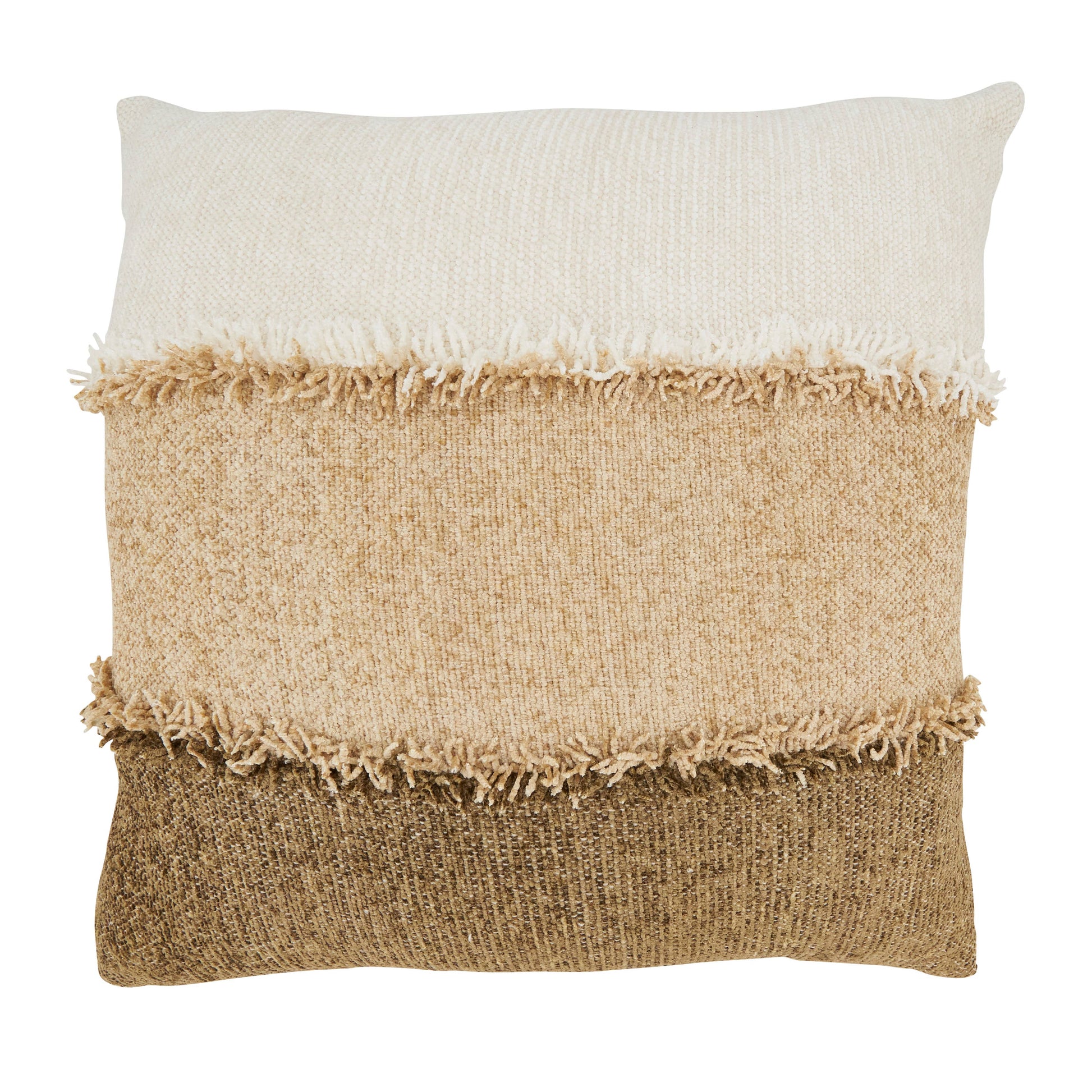 Color Band Fringe Pillow
