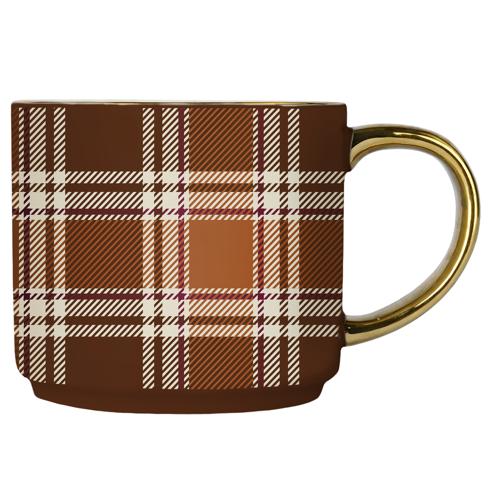 *NEW* Brown Plaid Coffee Mug - Fall Decor & Gifts