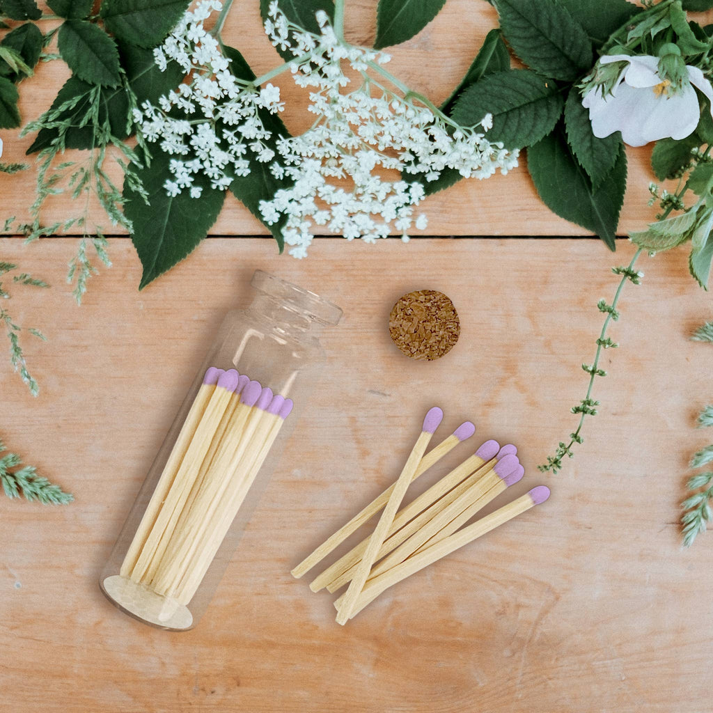 2" Matches + Small Bottle - Color of Your Choice + Strikers