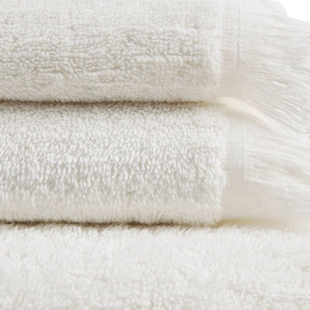 Terry Cotton 630gsm Fringed 6-Piece Towel Set, Ivory