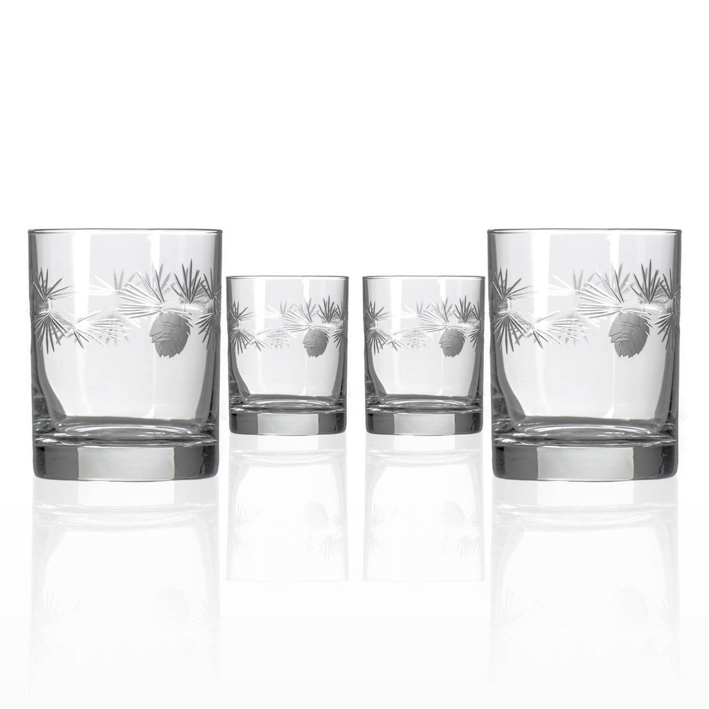 Icy Pine Double Old Fashioned 13oz – Engraved Whiskey Glass