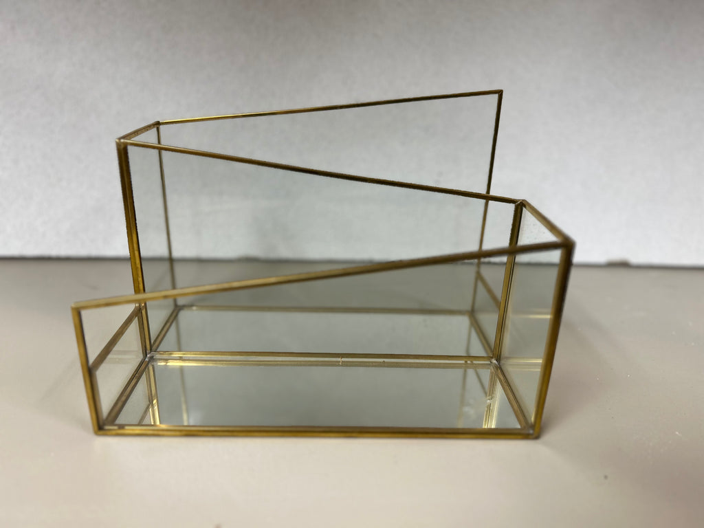 Glass and Gold Container