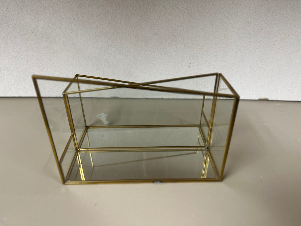 Glass and Gold Container
