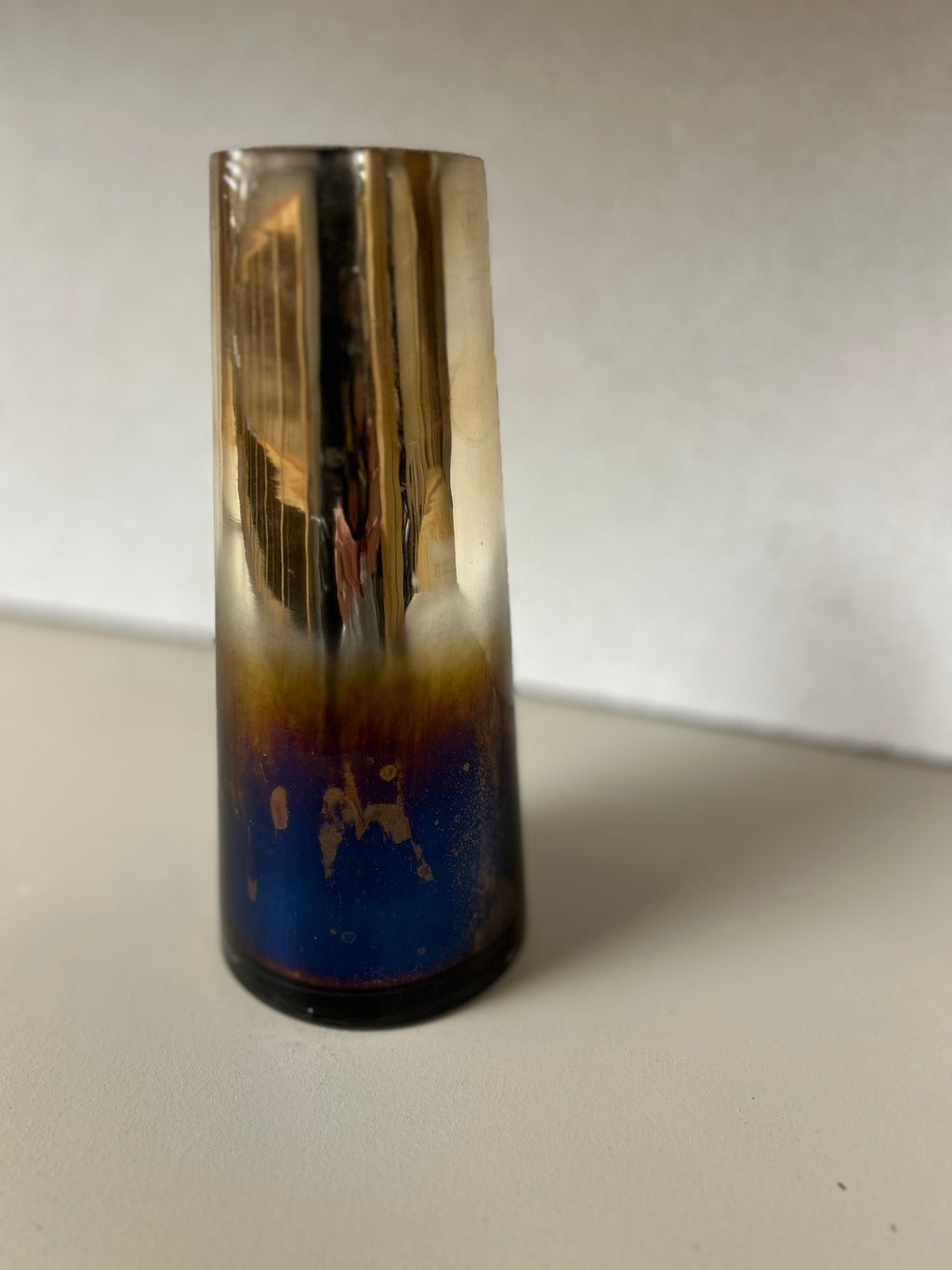 Gold and Blue Vase