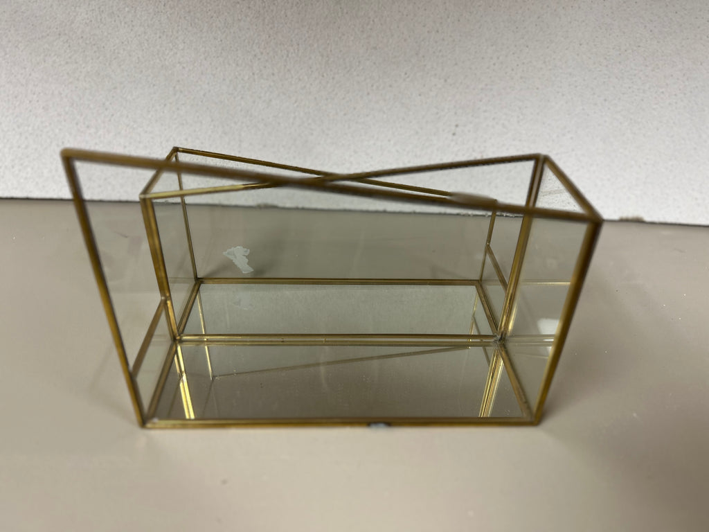 Glass and Gold Container