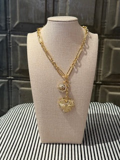 Valentine's Chunky Chain Necklace with Love Heart Pendant